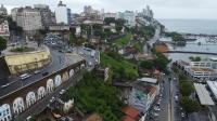 Arcos da Ladeira da Conceição da Praia, Salvador-Ba. Identificação da Escarpa da Falha de Salvador com vista para a Baía de Todos os Santos.