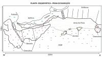 Planta geológica esquemática da Praia de Buracão.